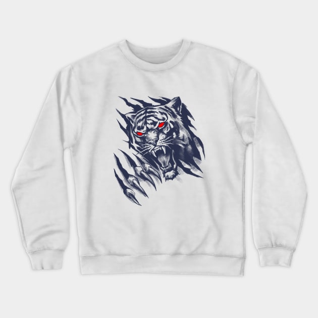 Tiger Crewneck Sweatshirt by bohater13